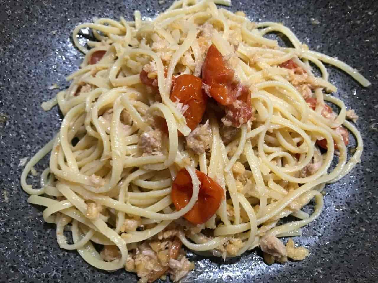 linguine alla tonnara preparazione