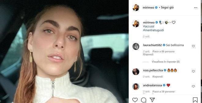 Miriam Leone, labbra e occhi in primo piano "Sei una dea"