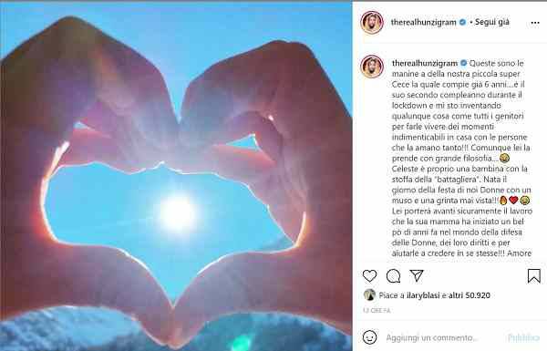 Michelle Hunziker, gli auguri alla figlia Celeste "Ha una grinta mai vista!!!"