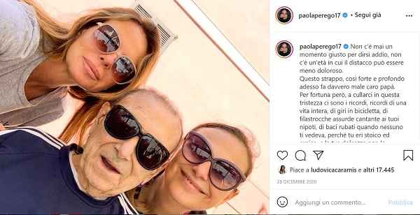 Paola Perego, il ricordo del papà scomparso "Ovunque tu sia..."