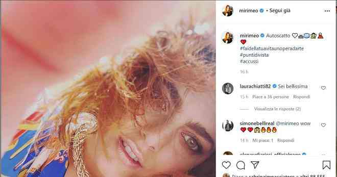 Miriam Leone, labbra e occhi in primo piano "Sei una dea"