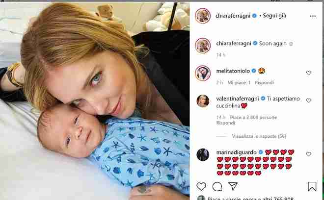 Chiara Ferragni, vicina al parto, posta un ricordo dolcissimo su IG