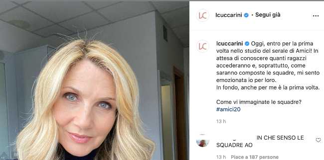 Lorella Cuccarini: ha commesso una gaffe su Amici? Ecco cosa è successo