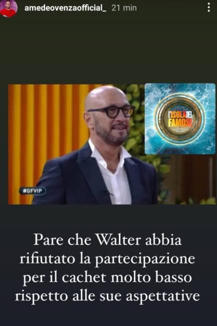 Isola dei famosi: Walter Zenga rifiuta per cachet troppo basso e nuovi ingressi?Tutte le voci