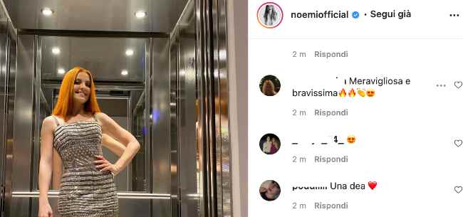 Sanremo: Noemi si esibisce al Festival, web in delirio "una dea"