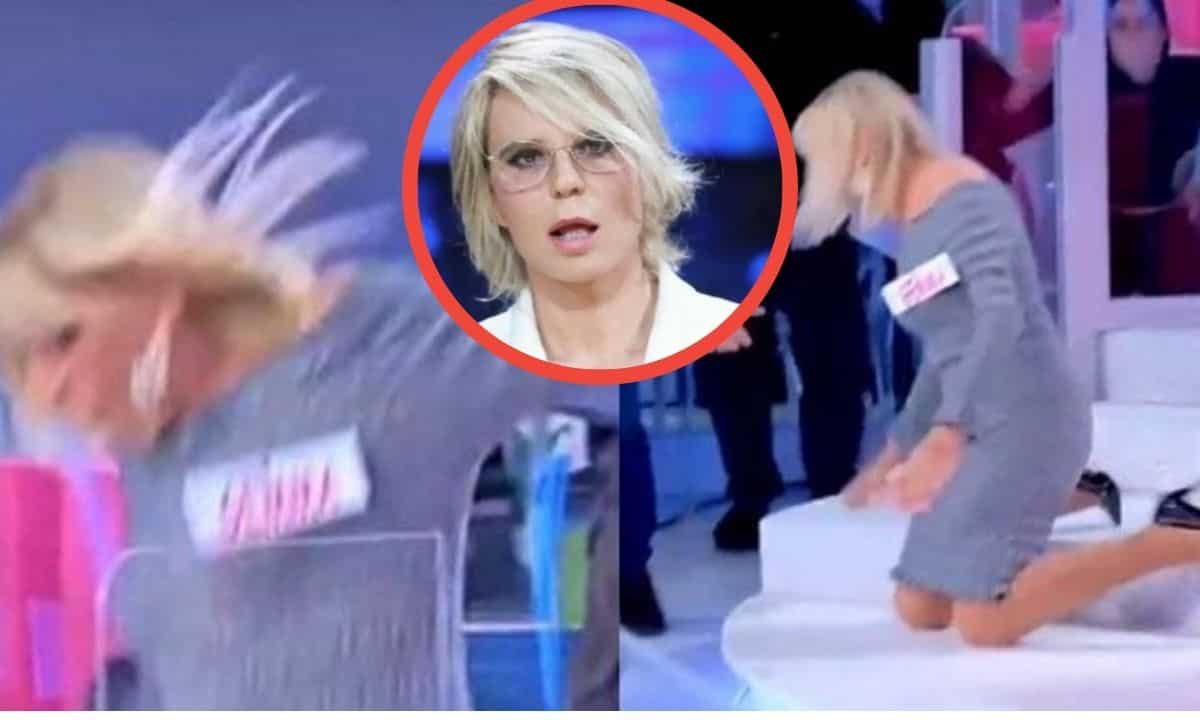 Uomini e Donne gemma cade scale Maria De Filippi preoccupata