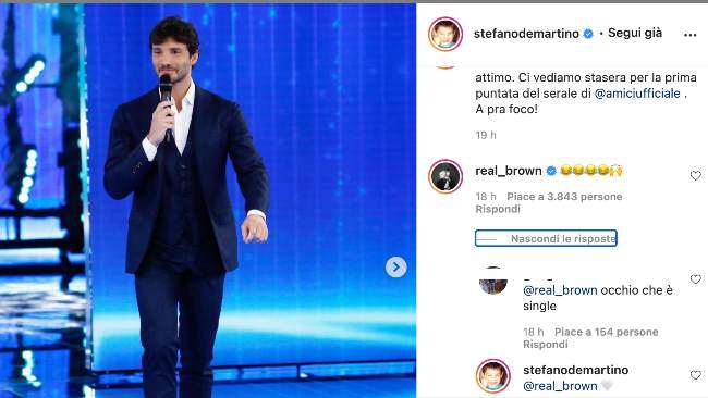 Stefano De Martino ed Emma scambio di commenti su Ig: il dettaglio che non sfugge