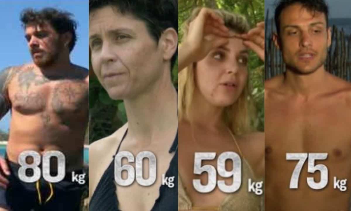 Isola Dei Famosi naufraghi dimagriti kg persi