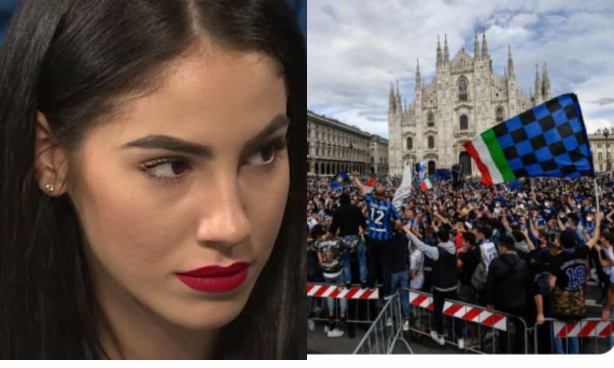Giulia De Lellis infuriata assembramenti tifosi inter