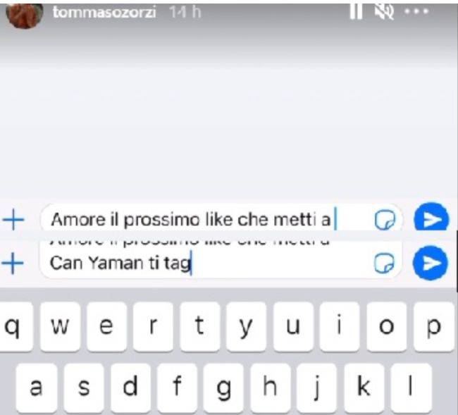 Tommaso Zorzi ed i messaggi di gelosia: Cosa c'entra Can Yaman?