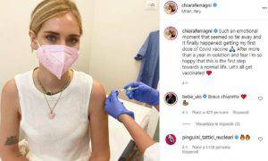 Chiara Ferragni dopo il vaccino viene sommersa di critiche dai complottisti