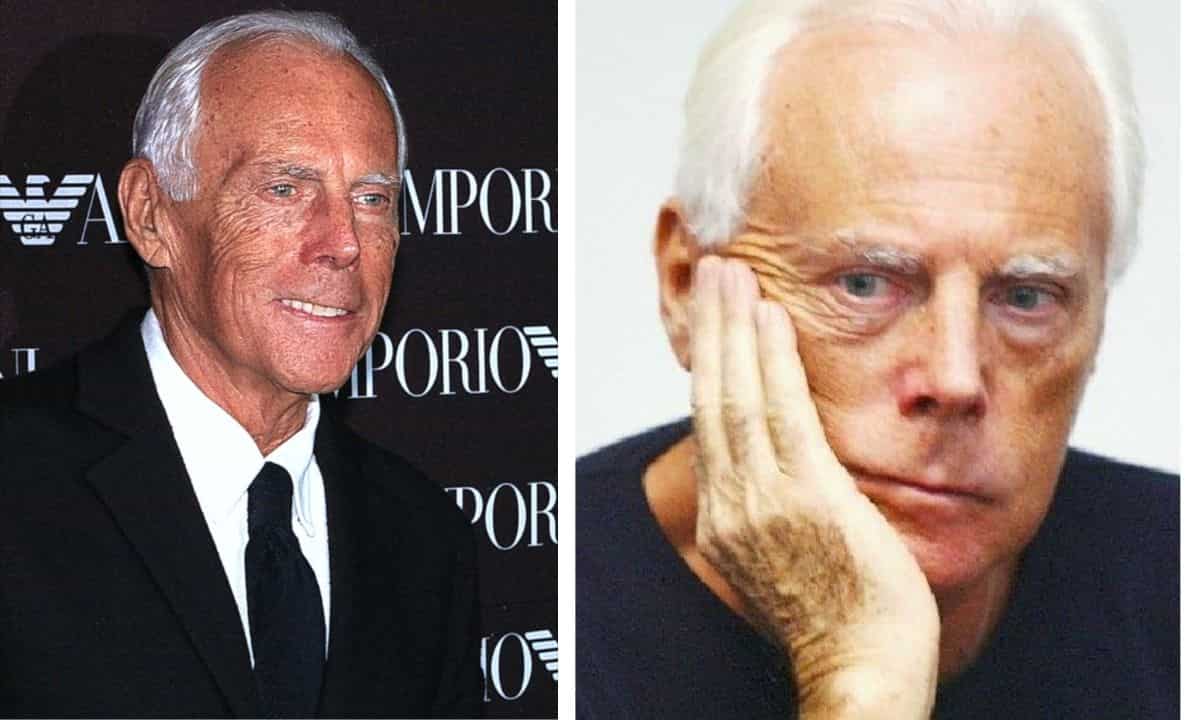 Giorgio Armani ricoverato ospedale incidente