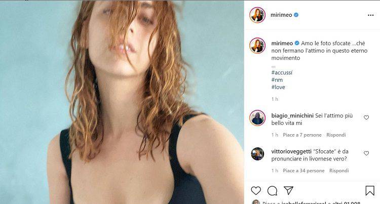 Miriam Leone pubblica una foto molto sensuale