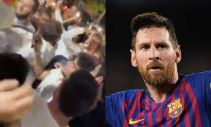 Lionel Messi Miami bar folla accanita selfie aggressione