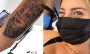 Chiara Nasti tatuaggio se stessa volto autoritratto