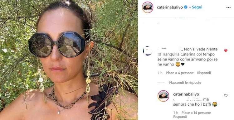 La foto postata sui social da Caterina Balivo “Sembra che ho i baffi”