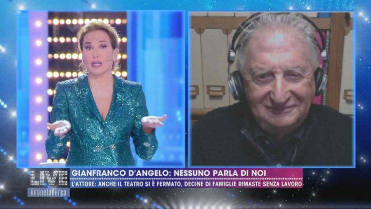 Gianfranco D'Angelo in collegamento da Barbara D'Urso (iNews24.it) 
