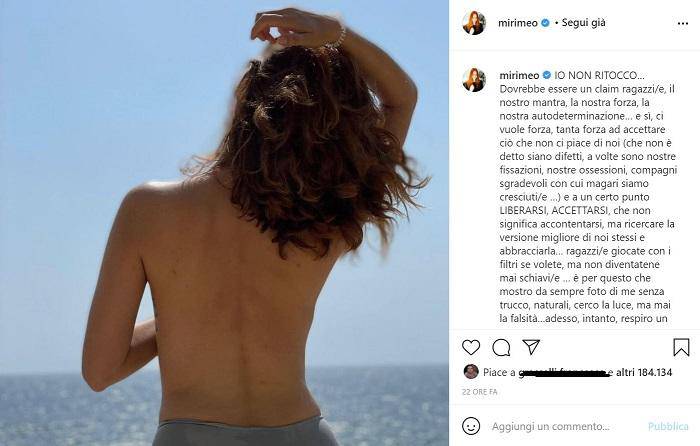 La foto di Miriam Leone che fa impazzire i fan