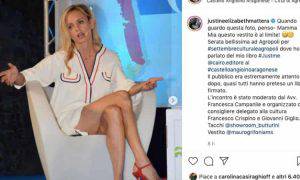 Justine Mattera vestito scollato