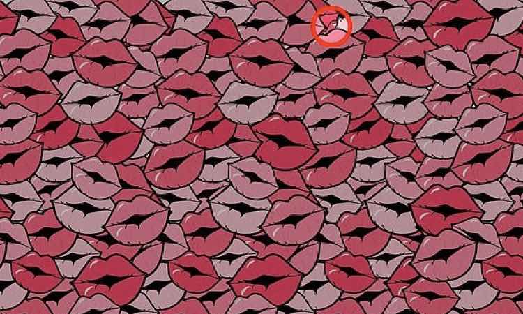 Test riesci a trovare il rossetto tra le labbra?
