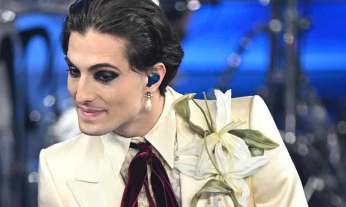 Maneskin Damiano lacrime esibizione