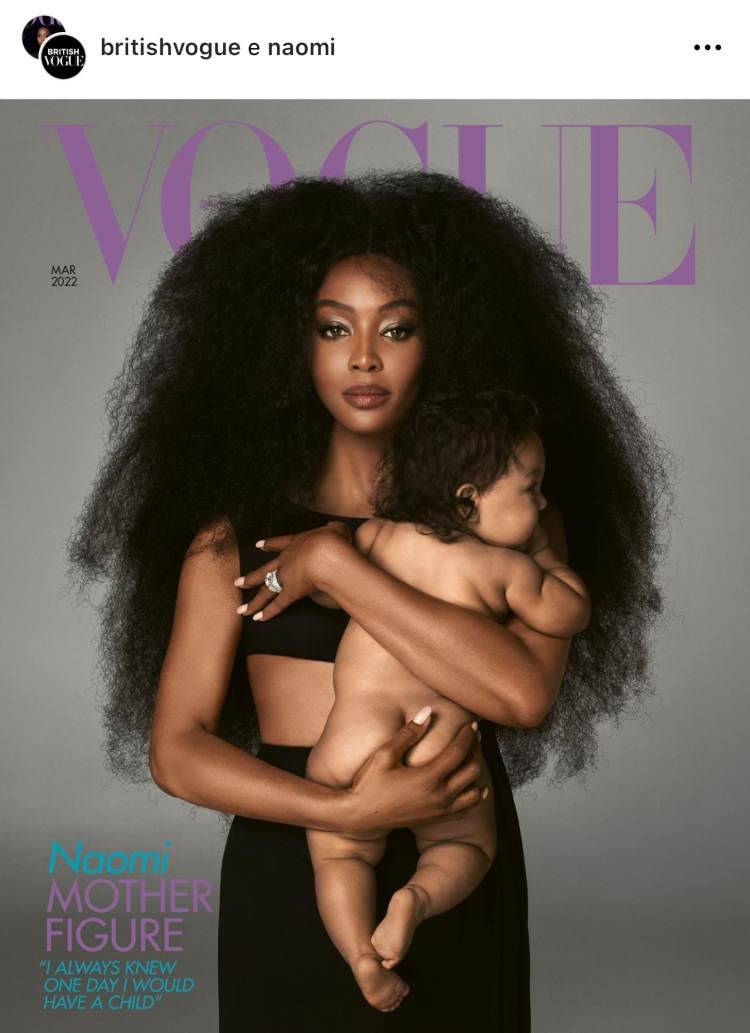 Naomi Campbell insieme alla figlia in copertina