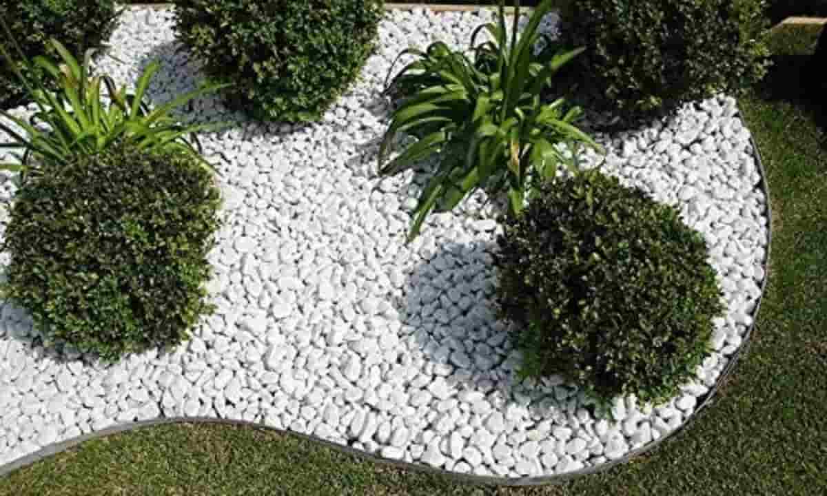 giardino sassi bianchi