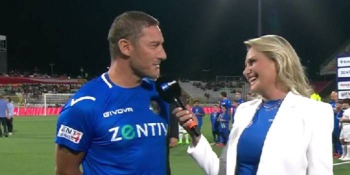 Partita del Cuore: la domanda scomoda di Simona Ventura a Francesco Totti