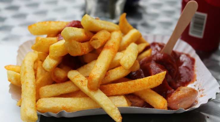 junk food, ovvero il cibo spazzatura, quindi hamburger, hot dog, patatine