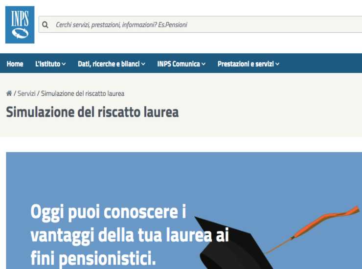 Il percorso per accedere al servizio, disponibile sul sito ufficiale dell’Inps (2023-02-09)