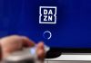 Lo schermo di una tv con Dazn che non riceve