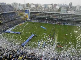 Gli spalti dela Bombonera di Buenos Aires, Ansa