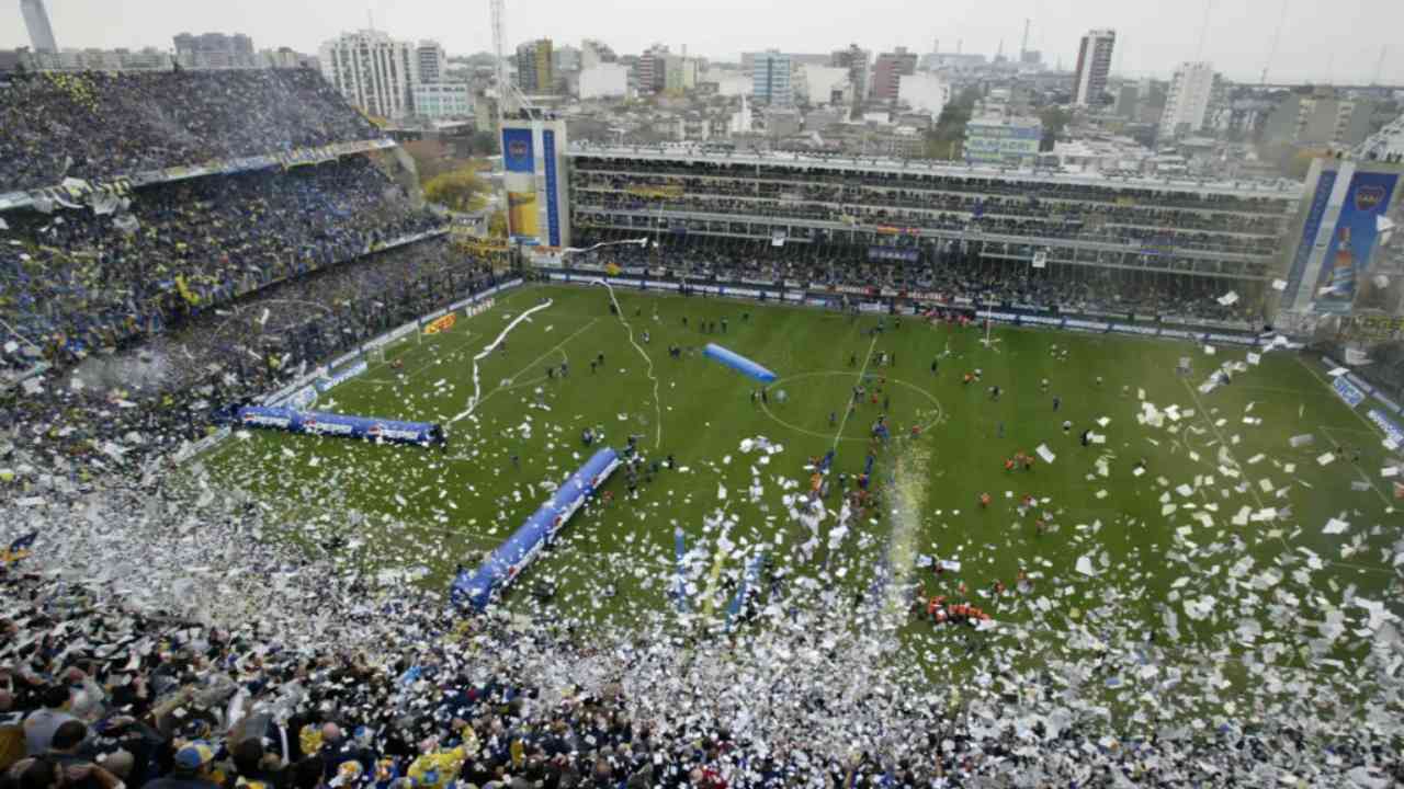 Gli spalti dela Bombonera di Buenos Aires, Ansa