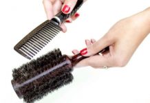 capelli biondi spazzola