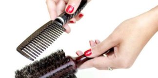 capelli biondi spazzola