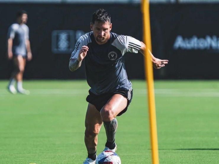 Allenamento di Messi all'Inter Miami (InterMiamiCf)