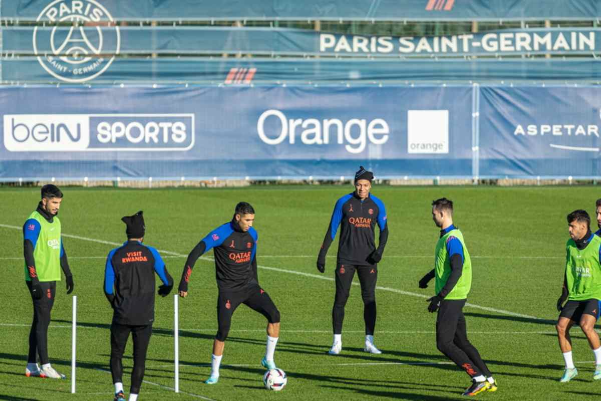 Allenamento al Psg (Ansa)