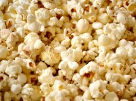 Popcorn in primo piano