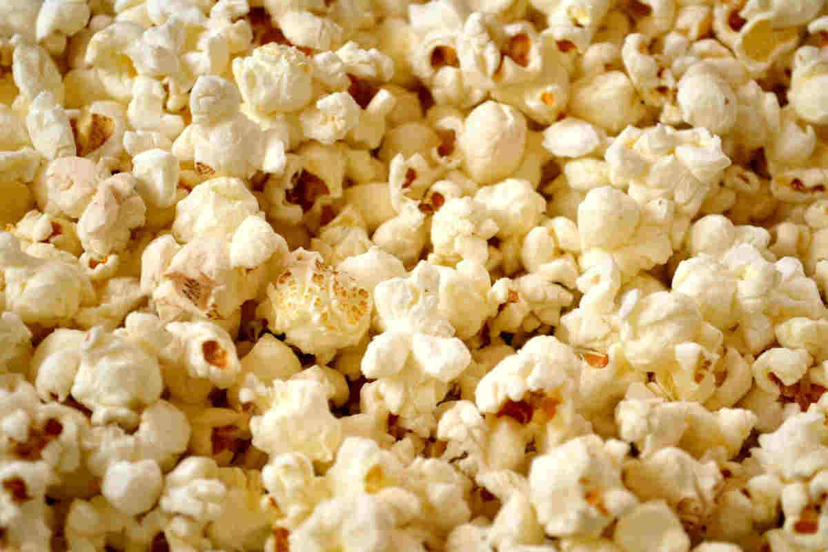 Popcorn in primo piano