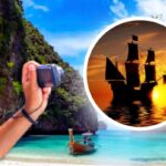 sfondo Isole Mascarene fotografo e nave di pirati