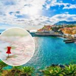 sfondo Madeira e tondo con mappa