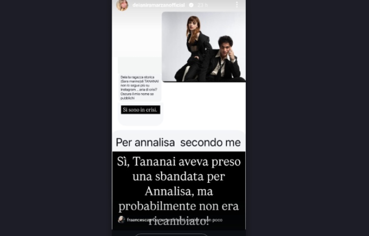 verità sconcertante su Annalisa e Tananai