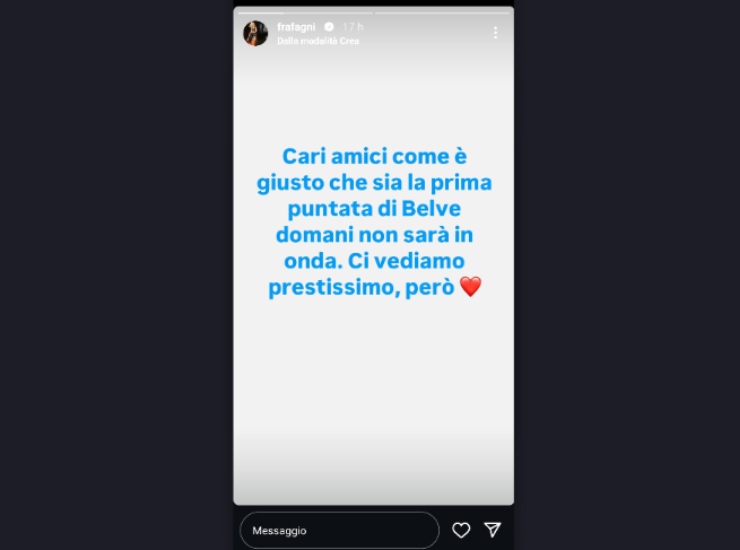 saltata la puntata di Belve