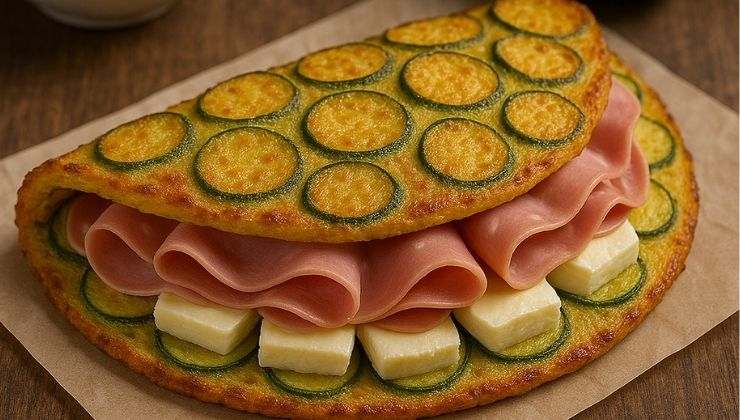 preparazione piadina di zucchine low carb