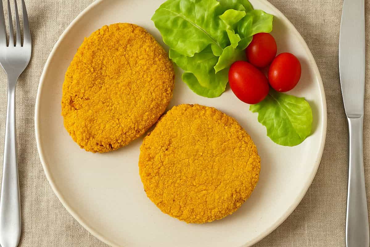 cotolette di zucca in piatto