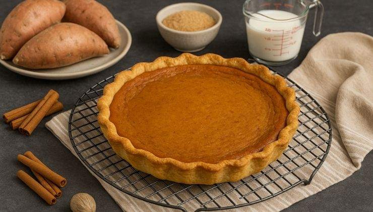 ingredienti e preparazione della torta di patate dolci