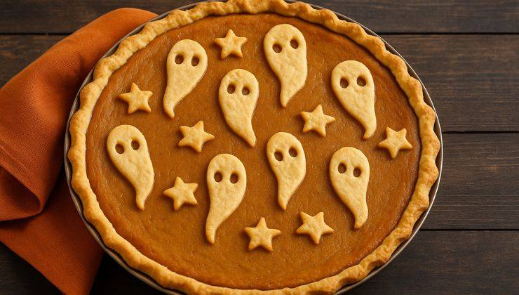 crostata con zucca per halloween